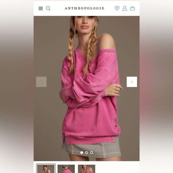 Daily Practice‎ by Anthropologie Long-Sleeve Batwing Pullover Womens Size M EUC! - Picture 1 of 16